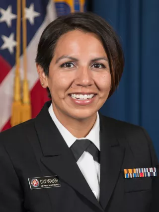 Headshot of woman in military uniform.