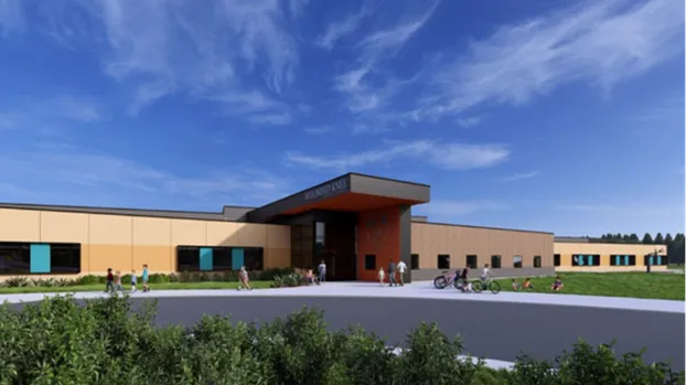 Design rendering of the new Wounded Knee District School Campus, Photo Credit: Co-op Architecture